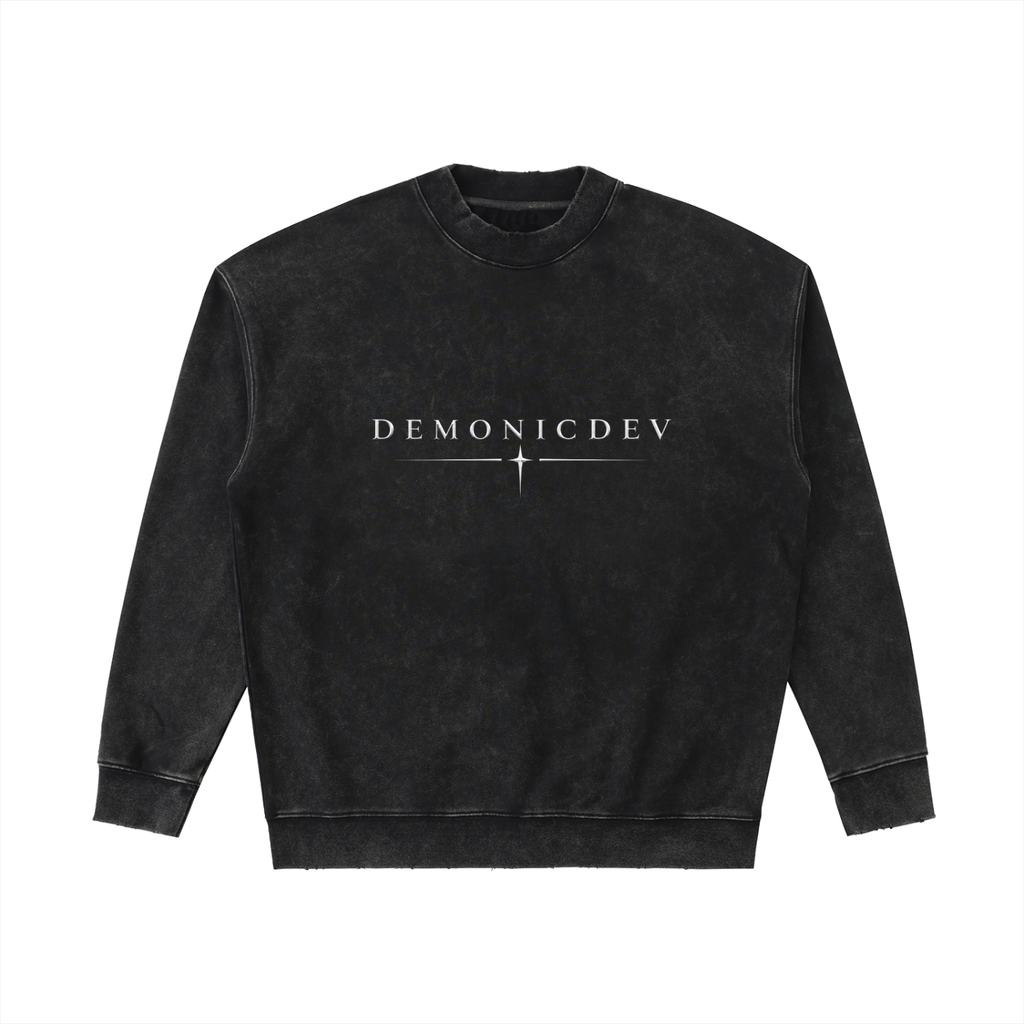 Custom DemonicDev 1st set Drop Shoulder Crewneck Sweatshirt