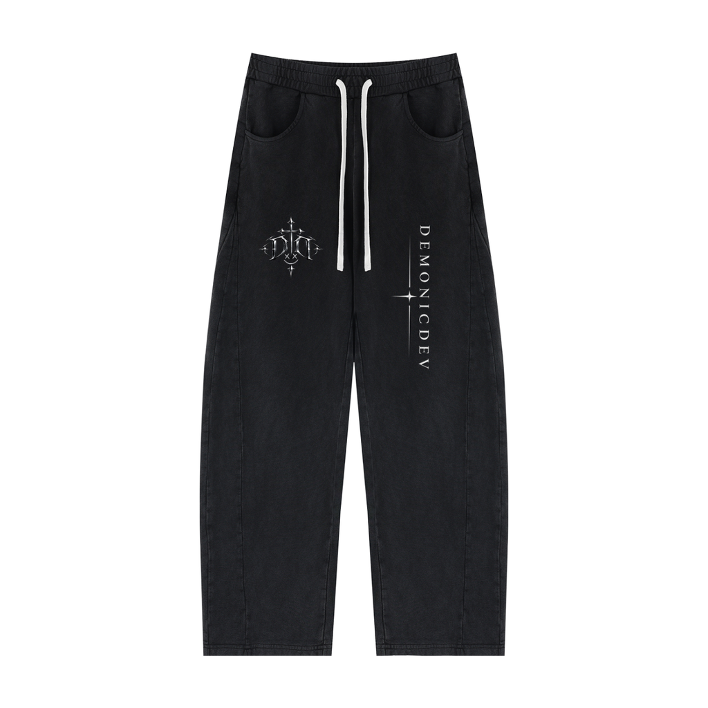 Custom DemonicDev 1st set Unisex Mineral Wash Barrel Sweatpants